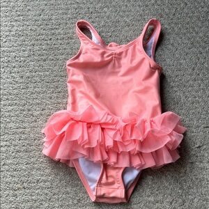 Cat & Jack Kids One-Piece Swim Suit in Coral Pink